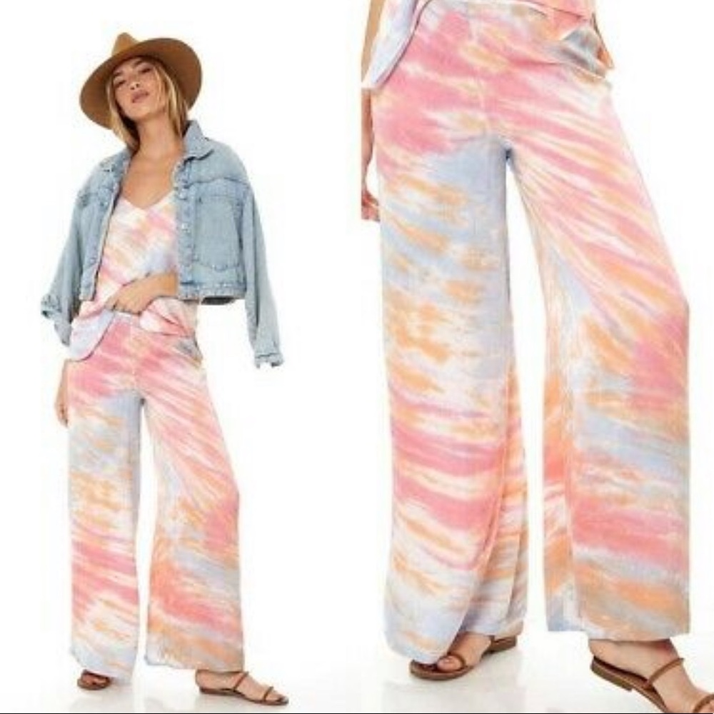 Young Fabulous & Broke Aiko Pastel Tie Dye Pants